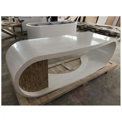 China High End Artificial Stone President Office Desk Design Google Executive Desk Environment Friendly for sale