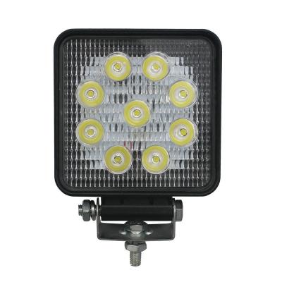 China 27w Cover Square LED Work Light Flood Spot Aluminum Beam Car Alloy+PC Off-Road Vehicle ATV Driving Fog Lamp Auto Lighting System for sale