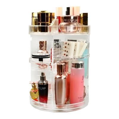 China Makeup Organizer Adjustable Multi-Function Cosmetic Storage 360 ​​Rotating Makeup Organizer for sale