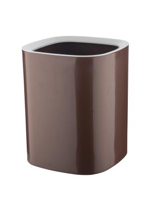 China Sustainable color 12L cafe fashion style plastic material hotel kitchen trash can Nordic for sale