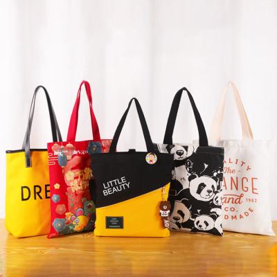 China Mobile Phone Handled Custom Logo Bag Custom Women's Canvas Tote Bags Custom Shopping Bags for sale