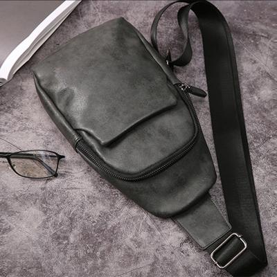 China Fashion PU Leather Bags Men High Quality PU Leather Cross - Body Sling Bag Brand Shoulder Mobile Phone Bags for sale