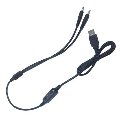 China Convert 5V To 8.4V Step Up 5V 2A USB To DC Power Cables With 2 Way 8.4v 3.5x1.35 Plug For Step Up Converter Electronics Battery Heater for sale