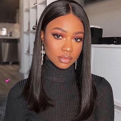 China Indian Natural Raw Silky Straight Bob Wig Cuticle Aligned Virgin Double Closure Lace Hair Temple Wave Brazilian Hair Wigs For Black Women for sale