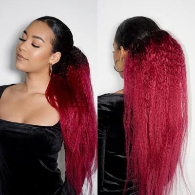 China X-Ring Hair 100 Hair Drawstring Ponytail, Curly Straight Drawstring Ponytail Hair, Drawstring Ponytail For Black Women for sale