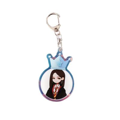 China 2022 Custom Glass Charm and Glitter Custom Acrylic Key Chain Keychain Customization for sale