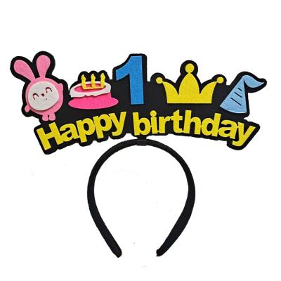 China Creative Cute Headband Party Birthday Party Decoration Texts Main Buckle Can Change Custom Word Party Texts Headband for sale