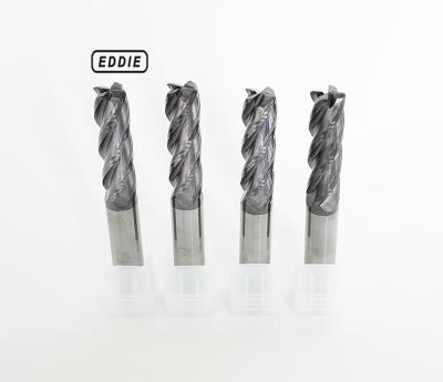 China Carbide EDDIE Carbide 4 Flute Fit Endmill HRC55 Inch Size In Stock Fresas CNC Machine Tools Milling Cutter In Stock for sale