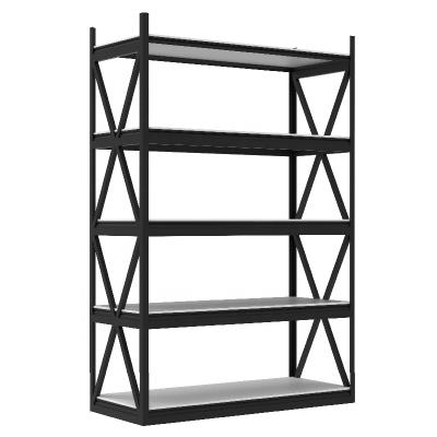 China Corrosion Protection Metal Iron Garage 5 Tiers Boltless Storage Racking Garage Easy Assemble Adjustable Storage Shelf for sale