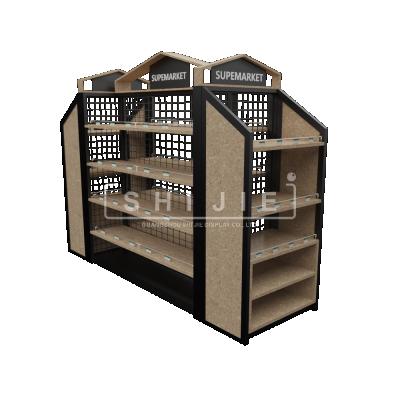 China Double Sided Take Down Supermarket Display Metal Tool Shelf Rack With Convenient Cabinet for sale