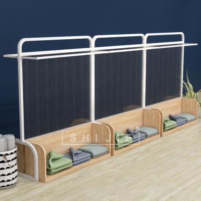 China SHIJIE Clothing Store/Supermarket/Retail/Pharmacy Hanger Clothes Grocery /Snack Display Racks Customized Made Wooden Store Shelves Kids Store Display Racks for sale