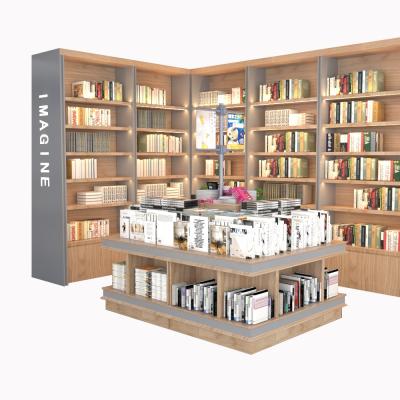 China SHIJIE Modern Extendable Wooden Bookshelves Customized Library Design Bookstores Furniture Nursery Book Shelves for sale