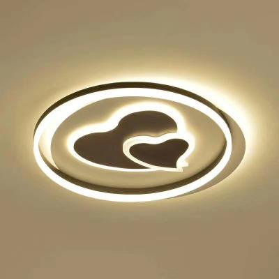 China Modern Led Light Ceiling Round Heart Bedroom Living Lamp for sale