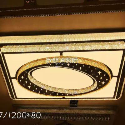 China Hotel Designed by European Farmhouse Chandelier Ceiling Lamp Hang Crystal Ceiling Lighting for Large Church Crystal Clear Size 60cm for sale