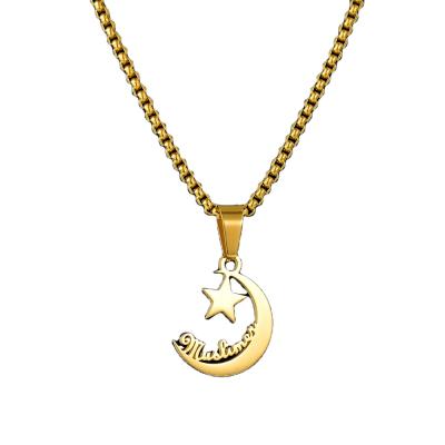 China Custom Cursive Letter Names Necklace Fashion Logo Engraved Personalized Stainless Steel Jewelry Gold Nameplate Necklace For Women for sale