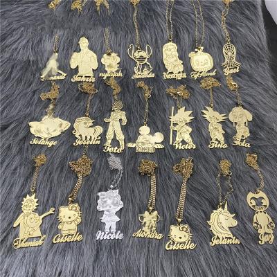 China Hot Sale CLASSIC CLASSIC Kids Picture Necklace Women Men Gold Plated Stainless Steel Private Last Name Photo Custom Necklace for sale