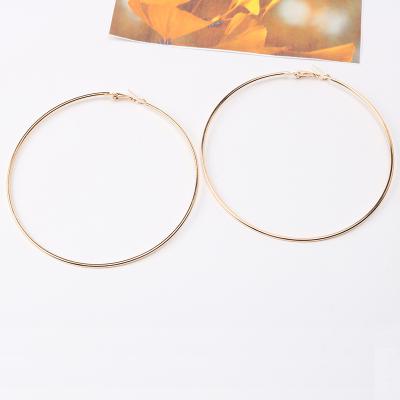 China 2020 Trendy Fashion 2021 Fashion Wholesale Bulk Color Big Trendy Huggie Earrings Silver Gold Women Men for sale