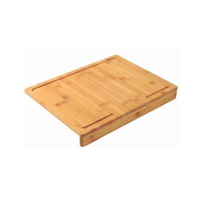 China Sustainable practical natural bamboo cutting board with counter edge non-slip bamboo chopper with edge for sale