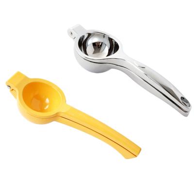 China Amazon Stainless Steel Bestselling Hand Grip Fruit Vegetable Squeezer Fruit Tools Viable Yellow Lemon Squeezers for sale