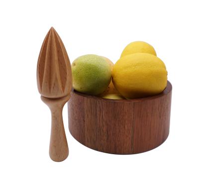 China Viable Ready To Ship Wooden Lemon Reamer For Manual Fruit Orange Juicer Lemon Squeezer Citrus Press for sale