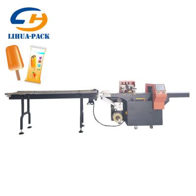 China Food New Design Full Automatic Horizontal Frozen Pizza Popsicle Food Small Packaging Machine for sale