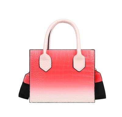 China Popular Fashion Gradient Colored Women's Small Square Handbag for sale