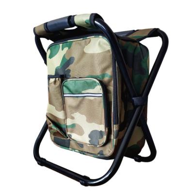 China Portable Thermal Insulation Folding Backpack Insulated Cooler Bag With Chair For Fish, Picnic, Outdoor for sale