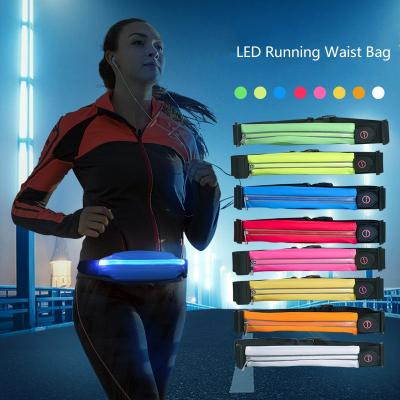 China Other LED Sport Running Waterpoof Waist Bag With USB Charger for sale