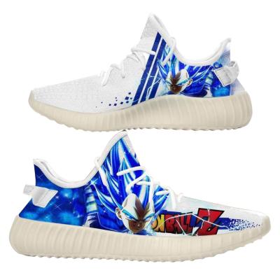 China Fashion Trend DIY Anime Sneakers Fan Custom Blue Basketball Trainers Vegeta Saiyan Shoes Dragon Ball Perfect Gift For DBZ Fan for sale