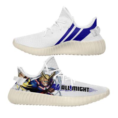 China Fashion Trend DIY Anime Sneakers Fan Custom Basketball Trainers All Might Shoes My Hero Academia Anime Shoes for sale