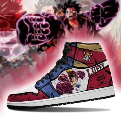 China Fashion Trend DIY Anime Fan Sneakers One Piece Luffy Mens Womens Basketball Shoes Trainers Custom Made Sports Shoes for sale