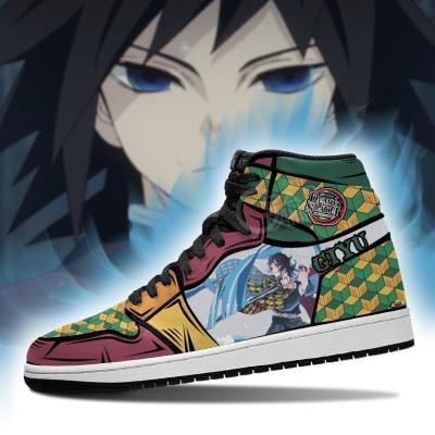 China Fashion Trend DIY Anime Fan Giyu Costume Demon Slayer Men Women Basketball Shoes Trainers Sports Shoes for sale