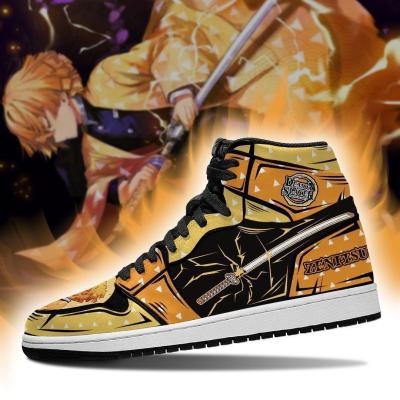 China Custom fashion trend DIY kimetsu Anime fan sneakers zenitsu demon slayer yaiba men's women's basketball shoes trainers sports shoes for sale