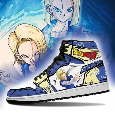 China Custom Fashion Trend DIY Anime Fan Sneakers Super Android 18 Mens Womens Basketball Shoes Trainers Sports Shoes for sale