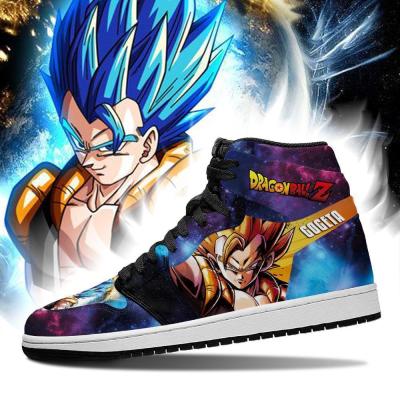 China Fashion trend DIY anime fan sneakers gogeta galaxy dragon ball z mens womens basketball trainers custom made sports shoes for sale