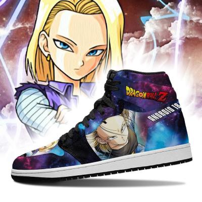 China Custom Fashion Trend DIY Anime Fan Sneakers Android 18 Galaxy Mens Womens Basketball Shoes Trainers Sports Shoes for sale