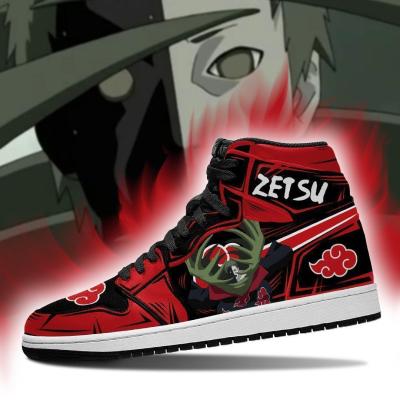 China Fashion trend DIY anime fan sneakers akatsuki zetsu mens womens basketball shoes trainers custom made sports shoes for sale