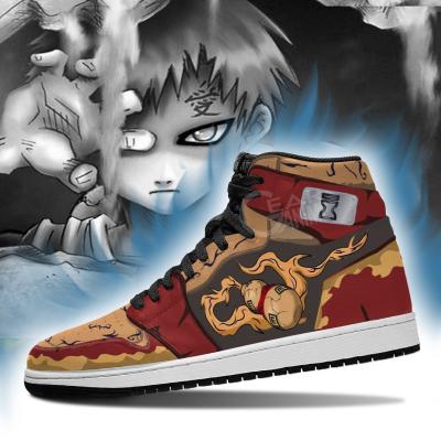 China Fashion trend DIY anime fan sneakers gaara sand village mens womens basketball shoes trainers custom made sports shoes for sale