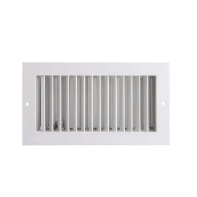 China HVAC Easy Installation Ventilation Dual Deflection Supply Return Single Air Grille with Collar or Damper for sale