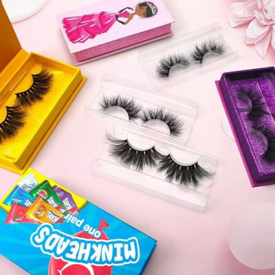 China Wholesale 3D 100% Real Natural Long Mink False Strip Lashes Full Packaging Custom Mink Lashes Strip Lashes Seller for sale