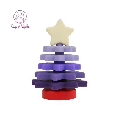 China DIY TOY Baby Stacking Toy Silicone Interlocking Star Stacker Baby Teether Sensory Toy MY13D002B for sale