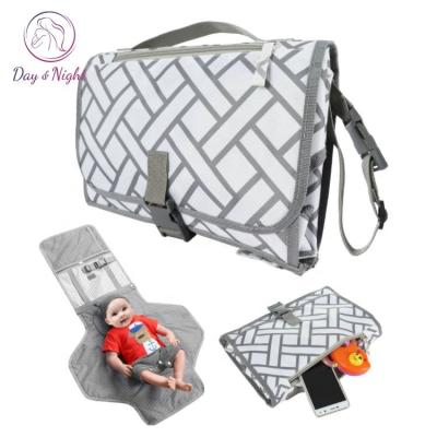 China Foldable and Portable Anti-theft Baby Changing Mat Carry Handle Diaper Changing Pad MY08L074 for sale