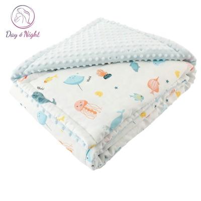 China Anti-Bacteria Customize Marine Animal Printed Dot Baby Comfortable Wrap Covering MY08L021 for sale