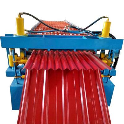 China Automatic colorful galvanized building material shops metal roof roll forming machine for ppgi ppgl roofing sheets for sale