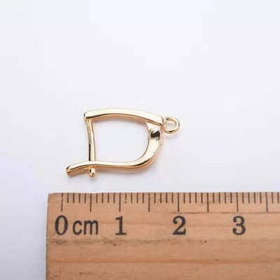 China Wholesale DIY Gold Plated Copper Ear Hook Accessories For Hanging Charms 14Kh004 for sale