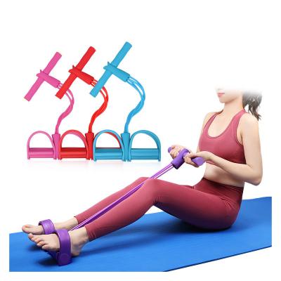 China Back Foot Arm Single Calf Relaxation Latex Fitness Resistance Bands Tension Sit Up Pull Rope Elastic Body Building for sale