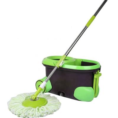 China Sustainable Bucket Smart Mop With Wheels Rotate Mop Cleaning Floors Microfiber Mop for sale