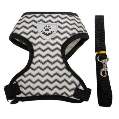 China Viable Factory Supply Direct Pet Chest Harness Breathable Cloth Suit Cats Dogs Wavy Leash for sale