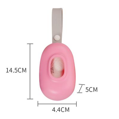 China Viable High Quality Silica Gel Hands Dog Free Cat Waste Poop Bag Holder Dispenser for sale