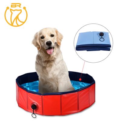 China Hard Sustainable Plastic Collapsible Waterproof Foldable Swimming Pool Cat Dog Cat Pool Kiddie Pool Bathing Tub for sale